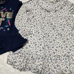 Hi
I’m selling bundle of girls dresses tops

All used for few hours only

The navy blue top is in size 5-6 years

The yellow unicorn M&S dress has some light marks , in size 5-6 years

The printed light cream dress is in size 5-6 years

The blue next dress is in size 5 years

Please have a look at my other items
Thank you