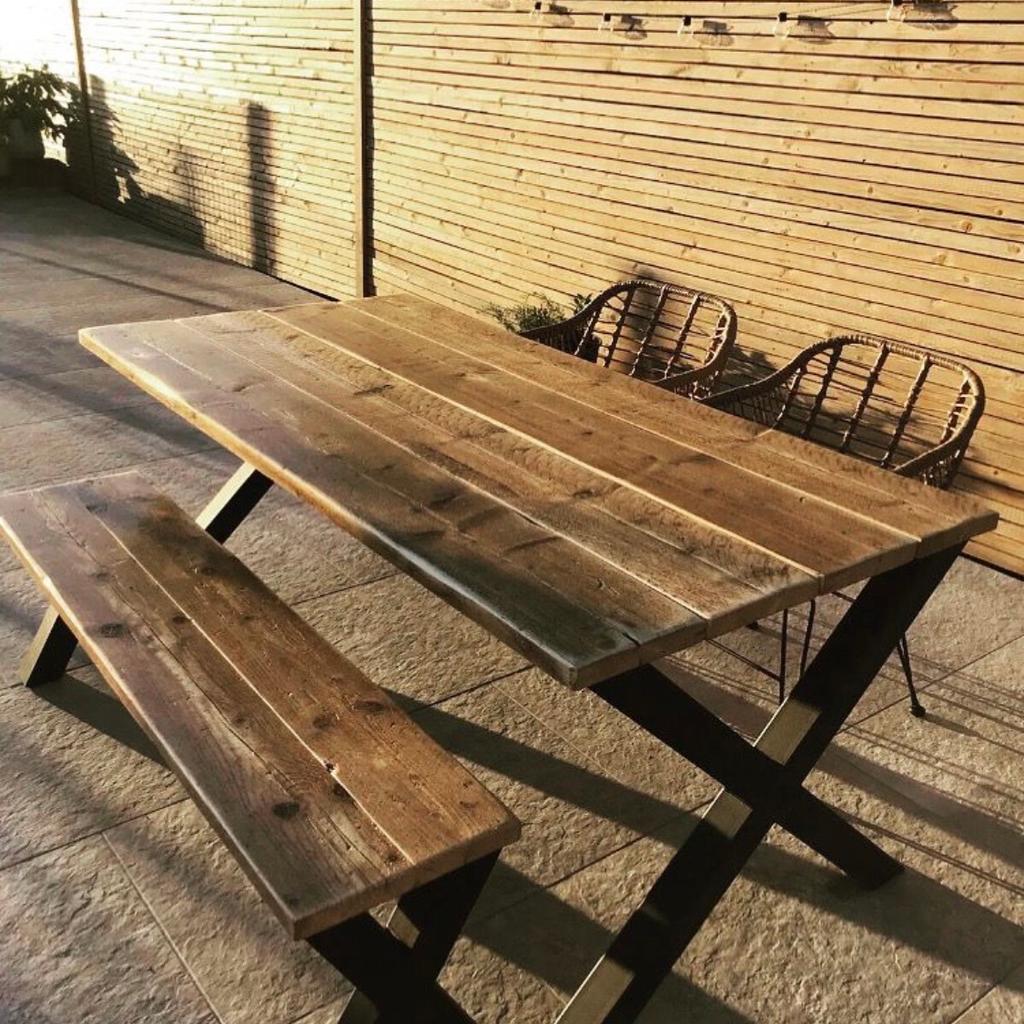 Outdoor/Indoor furniture. Reclaimed wood and steel
Bars from £150
Stools from £75 each
Dining tables from £200
Benches from £80

Buyer to collect or delivery can be arranged (please contact for delivery cost). Please allow up to 14 working days for your order.
Industrial81.com 07921568005