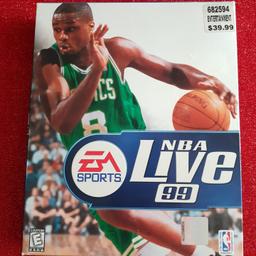 Vintage PC game NBA Live 99 in original box. Box is in a good condition for its age, booklet and disc are pristine as hardly used. We also have NHL 99 for sale, also in an immaculate condition and can do both of these games together for £20. As well as free collection from us, we also offer UK postal delivery for £2.99.