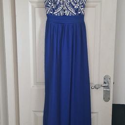 Blue detailed prom/bridesmaid dress. Excellent condition never worn