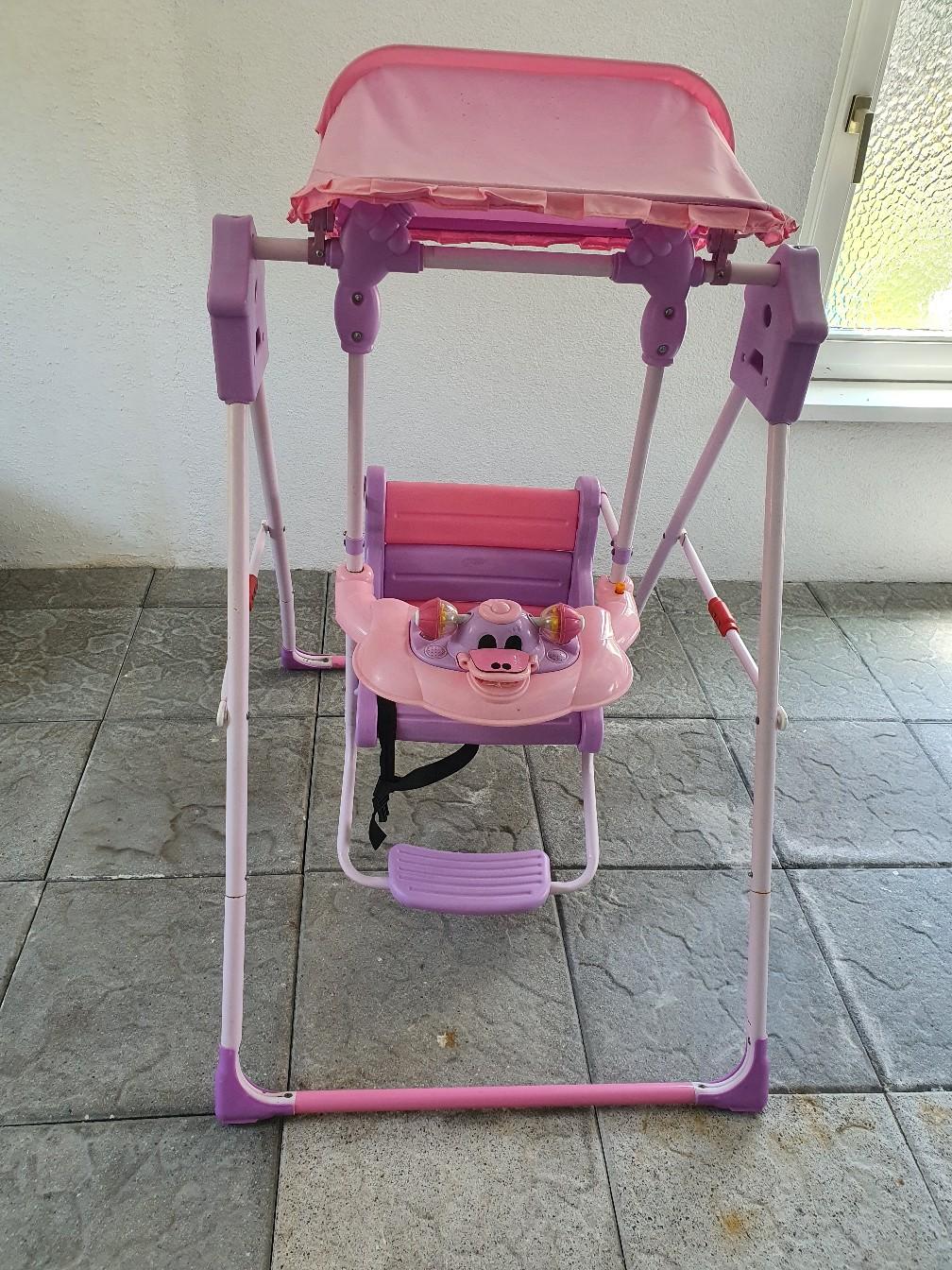 Babyschaukel 2-in-1 Mit Metallgestell – Baby-Jumper & Kleinkindschaukel Für Drinnen/draußen – Inkl. Sicherheitsgurt