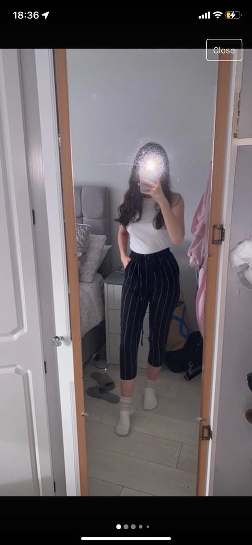 Buy & Sell County Durham Seaham - County Durham - Photos for Black and white striped trousers size 8 PLT