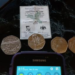 As you can see have 1 old shape 50p and 3 new shape they all came with there certify but 2 where damaged beyond saving but in my care they been in a coin wallet. 

Please check out all the other coins ive got. 

Only sold in UK only.