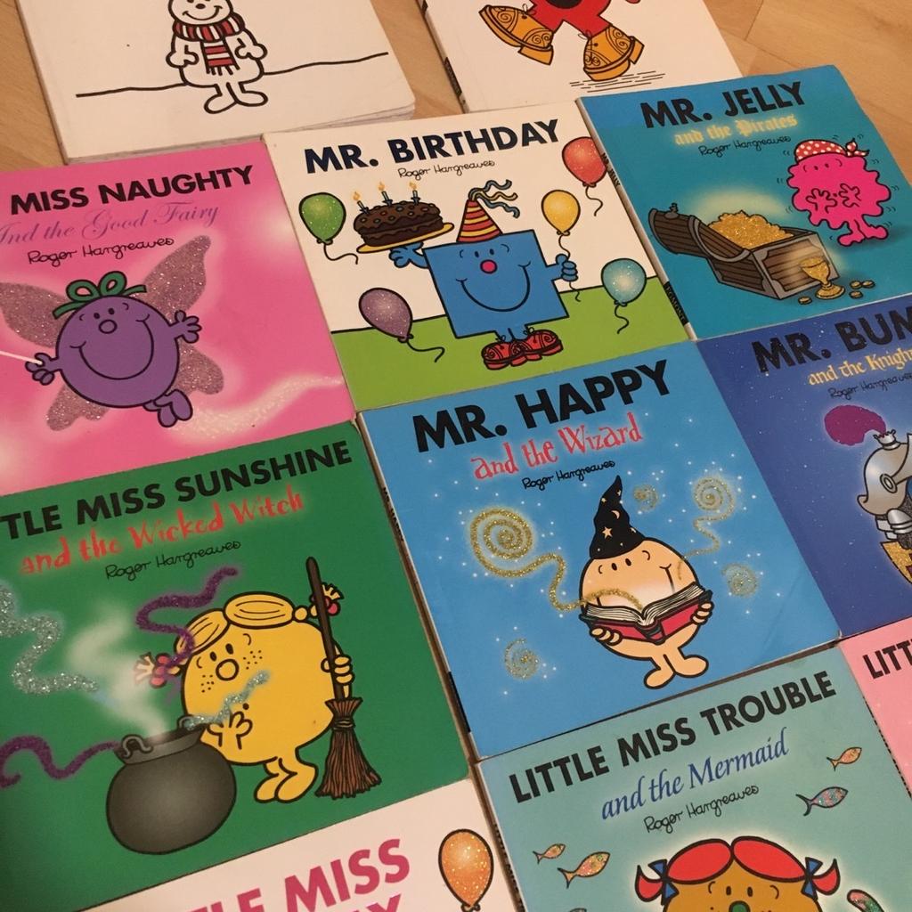 Children’s books - Roger Hargreaves - Mr Snow, Mr Noisy, Mr Men, Little Miss

Some books have a few small creases but mostly in excellent condition

PayPal - Bank Transfer - Shpock wallet

Any questions please ask. Thanks