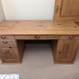 Selling my computer desk as no longer required due to downgrading to a smaller desk. Perfect for a shabby chic project or as is, dimensions are in the photos (152cm X 65cm) , the desk will be dismantled ready for collection.