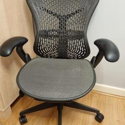 Herman Miller Mirra 1 Chair. Good condition, few scuffs around chair. Mesh seat perfectly fine, chair is fully functional reclines, height adjustable, arm pads heigh adjustable, tilts back fine, retention works fine.

Collection from South East London, Deptord (SE8).
I can also deliver this chair myself to you, payment for delivery required up front. Then you can pay for chair upon inspection.

Delivery within 5 miles from SE8: £15
Delivery within 10 miles from SE8: £20
Delivery within 15 miles from SE8: £25