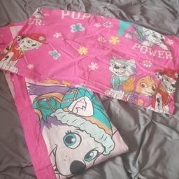 Paw patrol pink single duvet & Pillowcas set 
in good condition from a smoke free home