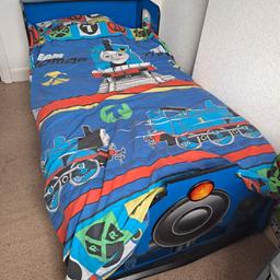 Thomas the tank engine toddler bed mattress and bedding all included. silent night mattress