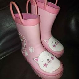 Girls cat kitten wellies boots size 6