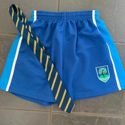 Size 32 inch PE shorts and Malvern college tie. Both spares so hardly used.