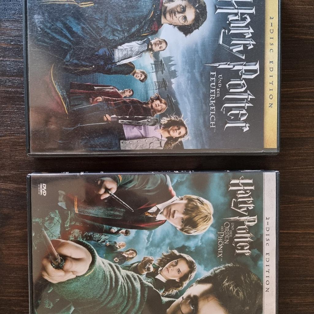 Ich verkaufe "Harry Potter und der Feuerkelch" (Teil 4) und "Harry Potter und der Orden des Phönix" (Teil 5) auf DVD.

Beide in einwandfreiem Zustand.

Können auch einzeln gekauft werden.