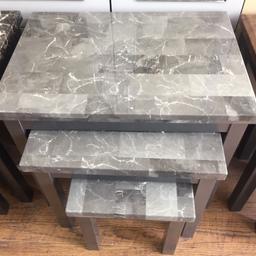 New
Marble effect nest tables set 
Good quality set 
£129
Matching coffee tables available 
Can be viewed 
137, Bradford Road 
Bd18 3tb