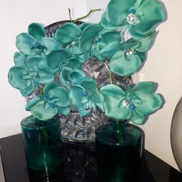2 orchid flower vases