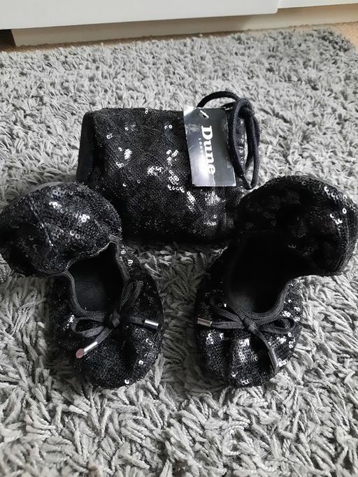 Buy & Sell West Midlands Sandwell - Photos for ladies dune fold up black ballet shoes &bag 6