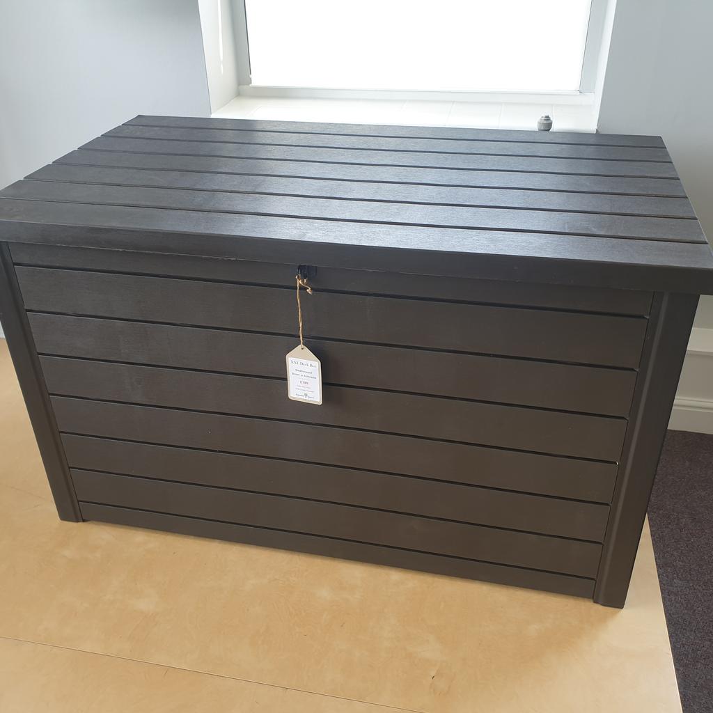 Showroom model only at £199 (collection only)
Weatherproof, Durable Resin Construction
870 Litre Capacity
Available in 2 Colours: Brown / Anthracite
2 Year Manufacturer's Warranty
External (H) 860mm x (W) 1470mm x (D) 830mm
Internal (H) 778mm x (W) 1362mm x (D) 732mm

To keep up to date with Garden Street Showroom please visit our Facebook Page Garden Street Showroom & for more information search for Garden Street online

Opening Hours
Monday to Friday: 9:00am - 5:00pm
Saturday & Sunday: 10:00am - 4:00pm

Garden Street
Hampton House
Weston Road
Crewe
Cheshire
CW1 6JS

T&C apply Stock/Price Subject To Change
