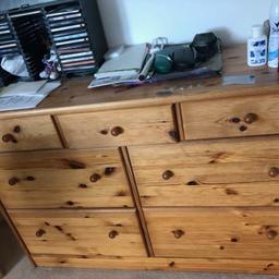 Chest of drawers solid pine, 4 large, 3 smaller drawers, good condition, buyer pick up in Penryn Tr10 8FE