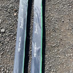 As above korum barbel 13ft feeder rods 
2.25lb test curve
Cork handles
White tips 
Great in flood or Tidal Trent fishing 
Great condition only used a few times
This is for two rods…