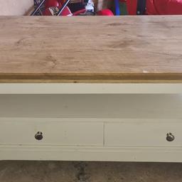 coffe table or TV unit 2 draws heavy and solid small chip in the front no major damage