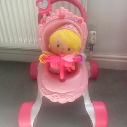 Toddler toy pram / Walker 
Great condition, hardly used. 
Comes with little doll which rattles.