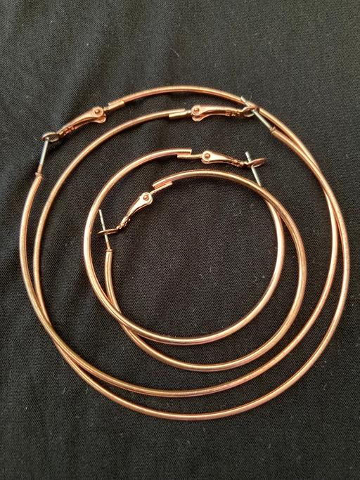 Buy & Sell West Northamptonshire Weedon Road Industrial Estate - West Northamptonshire - Photos for 2 Pairs of Rose Gold Coloured Hoop Earrings