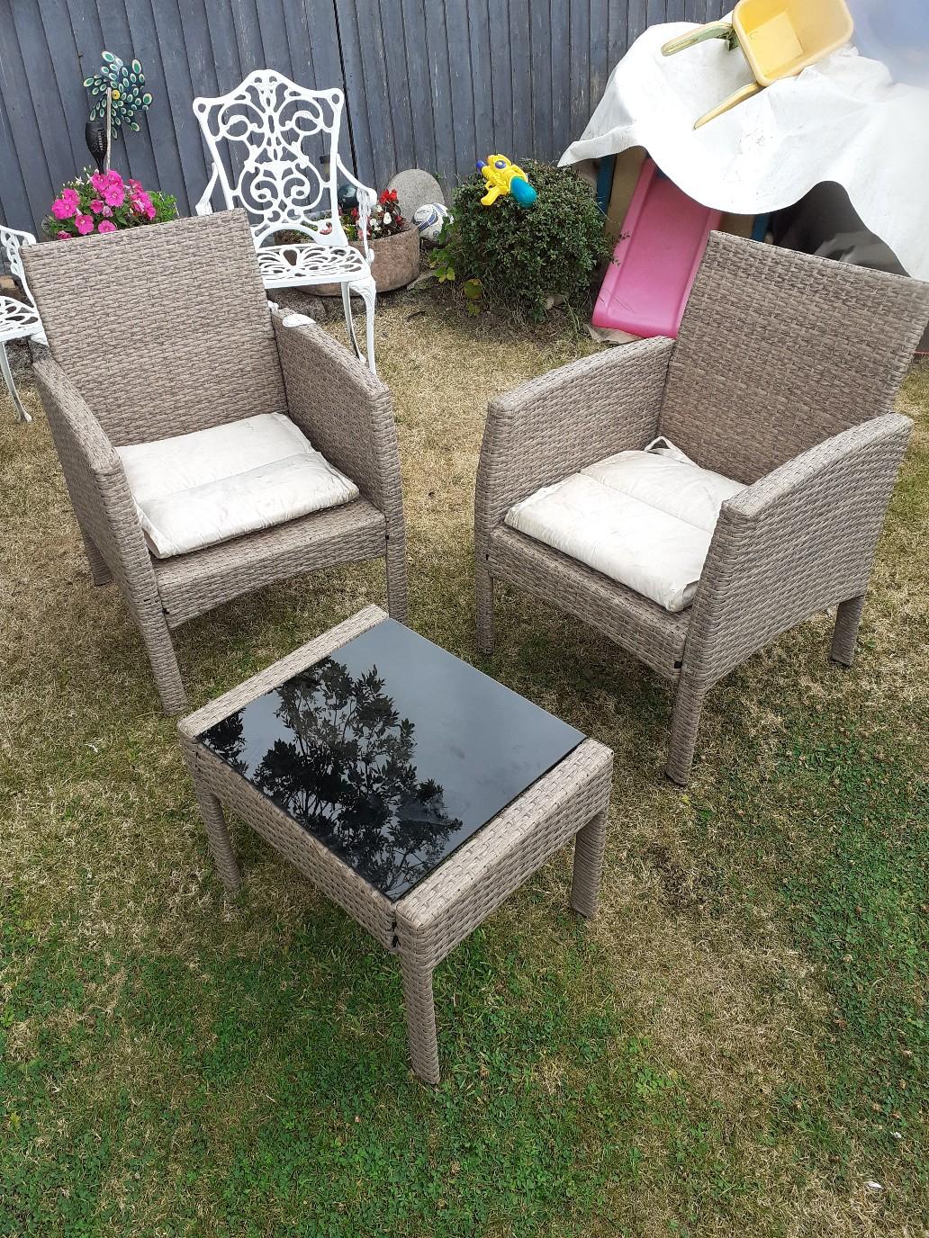 rattan set 2 chairs and table in B38 Birmingham for £65.00 for sale
