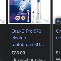 Electric toothbrushes. Retailing for £23…buy 3 for £30 (no offers) brand new in boxes
