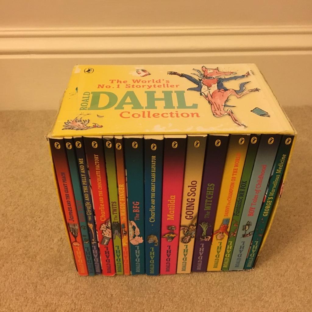 Roald Dahl 15 book set in case
Case is slightly broken and taped together
Can be collected or delivered