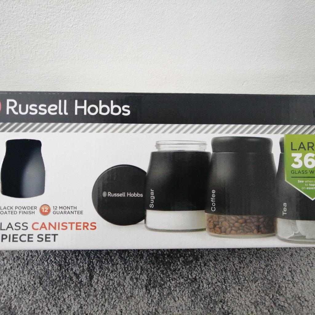 Russell Hobbs 3 Piece Glass Canisters Set in DY1 Dudley for £12.00 for