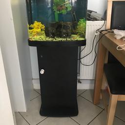 Fish tank and stand with pump heater lights gravel full set up