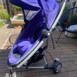 Quinny zapp xtra 2
In purple
Petite fold
3 position seat including lay back position
Perfect for small boot spaces and for little trips without having to lug a huge pram

Good condition lots of wear left 
Will just need a brief wipe down due to storage 

Pet free smoke free home 
Collection LE36SA or LE42AT
LOCAL DELIVERY CONSIDERED