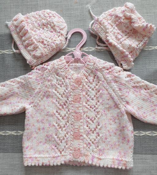Buy & Sell West Midlands Solihull - Photos for Picot Lace coat 2 Bonnet Pink fleck 1 only