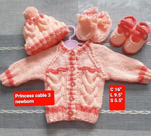 Buy & Sell West Midlands Solihull - Photos for Newborn Hand Knit Princess 3 Apricot Shrimp