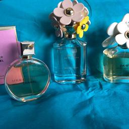 All genuine ladies perfumes.nearly full loved it’s smell but the problem is my allergy started so I can’t use it anymore .Daisy Marc Jacob 100ml nearly 90ml,Daisy Marc Jacob 75ml nearly 70ml,Chance Chanel 50ml sprayed once.
All for £80
Collection only