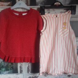 THIS IS FOR A BUNDLE OF TOPS THAT ARE NEW

1 X RED JUMPER FROM NEXT WITH SMALL WHITE V SHAPE - WASHED BUT NEVER WORN
1 X T-SHIRT FROM MARKS AND SPENCER WITH HEART THEME

PLEASE SEE PHOTO