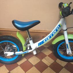 Childress balance bike. Height from ground to seat approx 40cm. Wheels 30cm. Good condition. Cash and collection only please.
