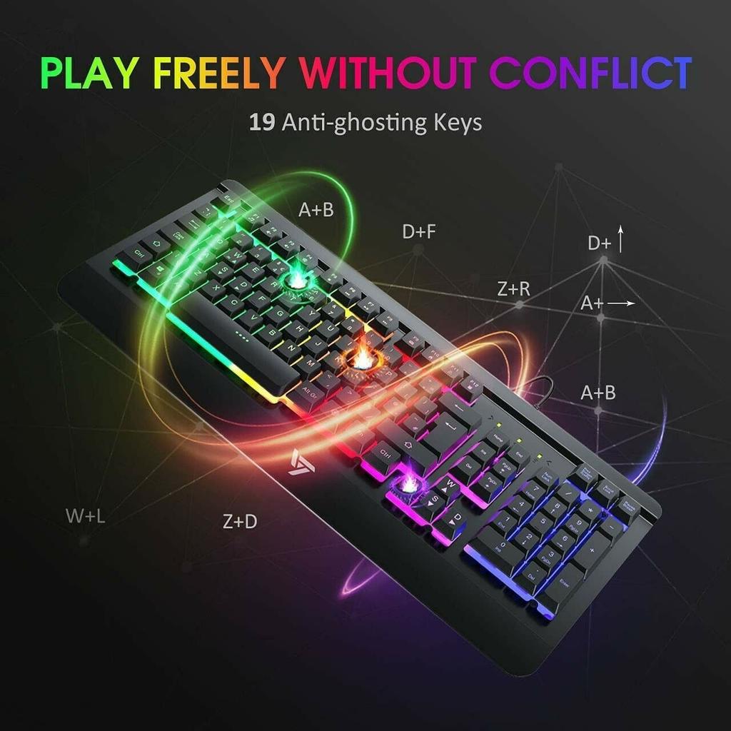 LED Gaming Keyboard with Wrist Rest in Basildon für 30,00 £ zum Verkauf ...