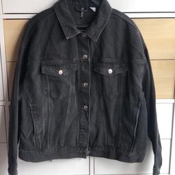 H&M Divided Denim Jacket - Black - Large - 100% Cotton