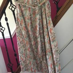 Pretty floral skirt, elastic aged waist with tie belt by H&M size Medium (12)