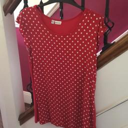 Red polka dot top with little ruffle sleeves 12