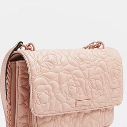 River Island light Pink Floral Quilted Shoulder Bag new with tags
