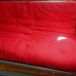-Large 2 Seater Futon Couch 
-Opens Up to a Full Length Bed 
-Side and Back Rest can be 
-Disassembled for Ease of Transportation (please request) 
-Dimensions: W80cm/L145cm/H75CM
-Can deliver for a fee (would be disassembled)