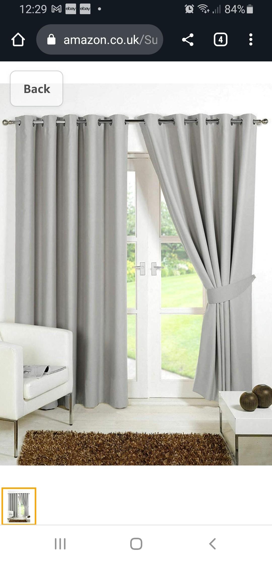 Grey Eyelet Lined Curtains 90×90 New In B68 Sandwell For £12.00 For ...