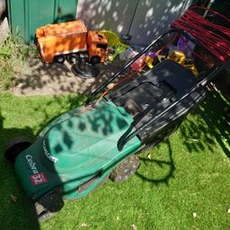 Qualcast cobra 32 Lawnmower.
quiet mower, height adjustment settings 
perfect working order ,will be cleaned for buyer
only selling as have fitted AstroTurf so no longer required 
priced to sell quick
could deliver local for fuel cost