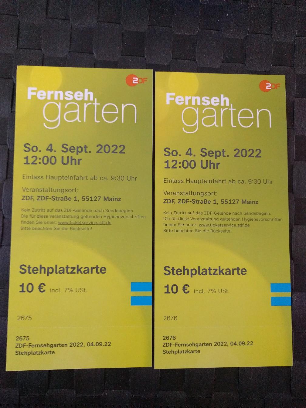  Foto zu Tickets für ZDF Fernsehgarten in 45277 Essen für 25,00 € zum Verkauf 