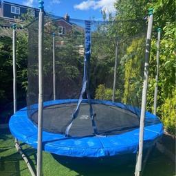 8ft trampoline great condition , kids grown up not needed anymore.
Needs dismantling by whoever buys , no waste timers brought padding and accessories replaced last year cost £ 45 so no offers £50 is the price of am asking and  will need dismantling