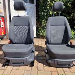 VW Caddy front seats.
Removed from my 2015 at 60k.
Excellent condition. 
Height adjustable. 
Lumbar support. 
Underseat storage.