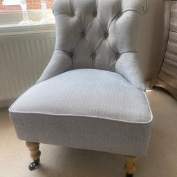Grey chair with queen legs from smoke and pet free home