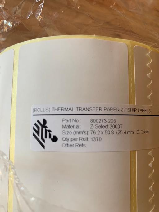 Buy & Sell Windsor and Maidenhead Oakley Green - Windsor and Maidenhead - Photos for Thermal Transfer Paper Zipship Labels