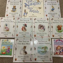 Bundle of Beatrix Potter Books x 9 
2 x nursery rhymes

nearly new books hardly used
check out my other listings 
loads of things for sale