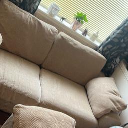 Sofa and chair good condition a small mark on arm of chair they are the same colour it's just the lighting